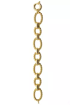 Chunky Link Chain Bracelets/ Gold Oval Twist Chain 