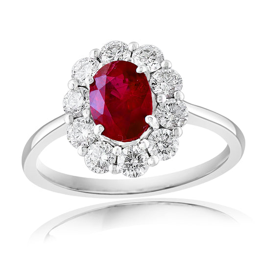 Ruby Halo Ring