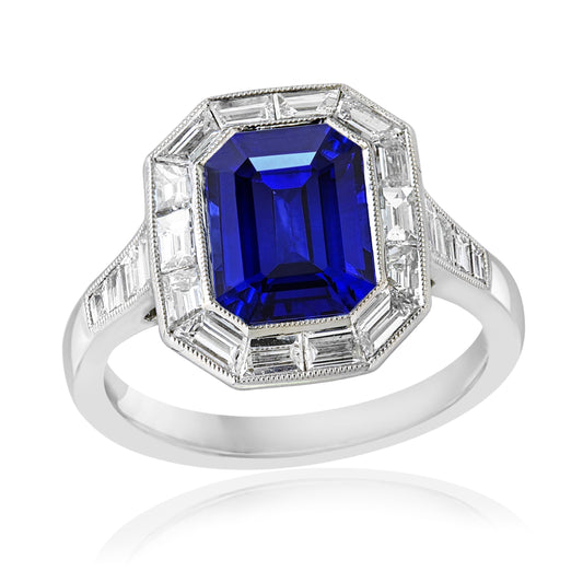 Emerald Cut Sapphire Ring