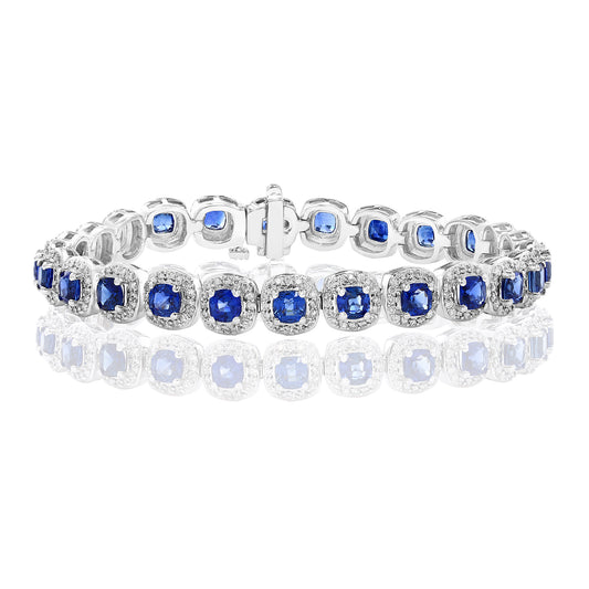 Sapphire Halo Bracelet