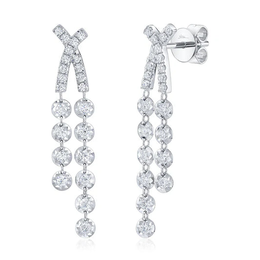 .59ct White Gold Diamond Earrings