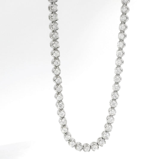 White Gold Tennis Necklace 5.50ct