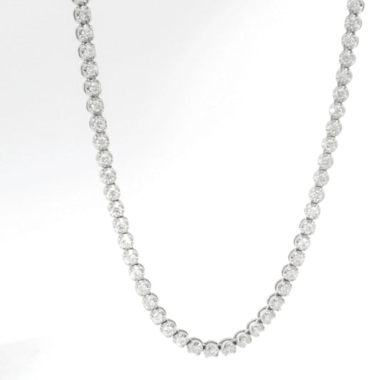White Gold Tennis Necklace 3.50ct