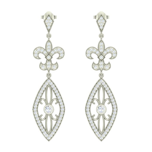 Fleur de Lis Drop Earrings