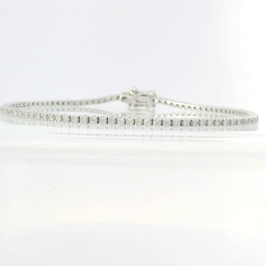 White Gold 1.00ct 4-Prong Tennis Bracelet