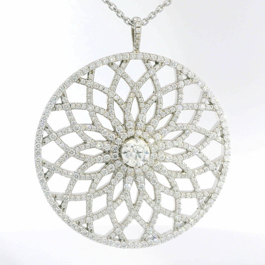 41mm WG Round Flower Pendant