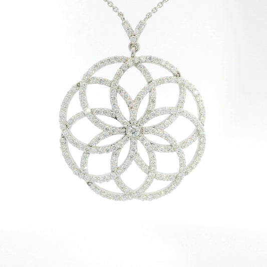 White Gold Medallian Pendant