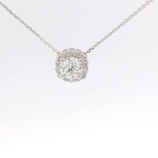 White Gold Halo Pendant