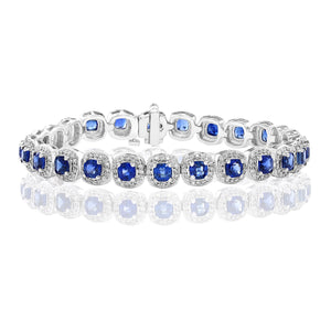 Sapphire Halo Bracelet