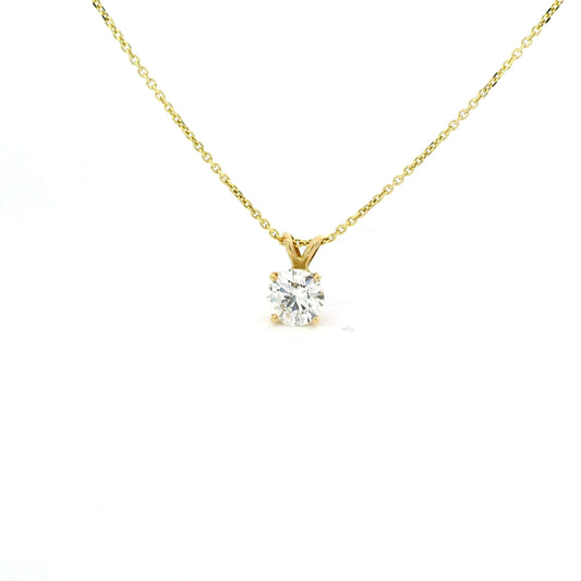 14k Yellow Gold 1ct Diamond Pendant