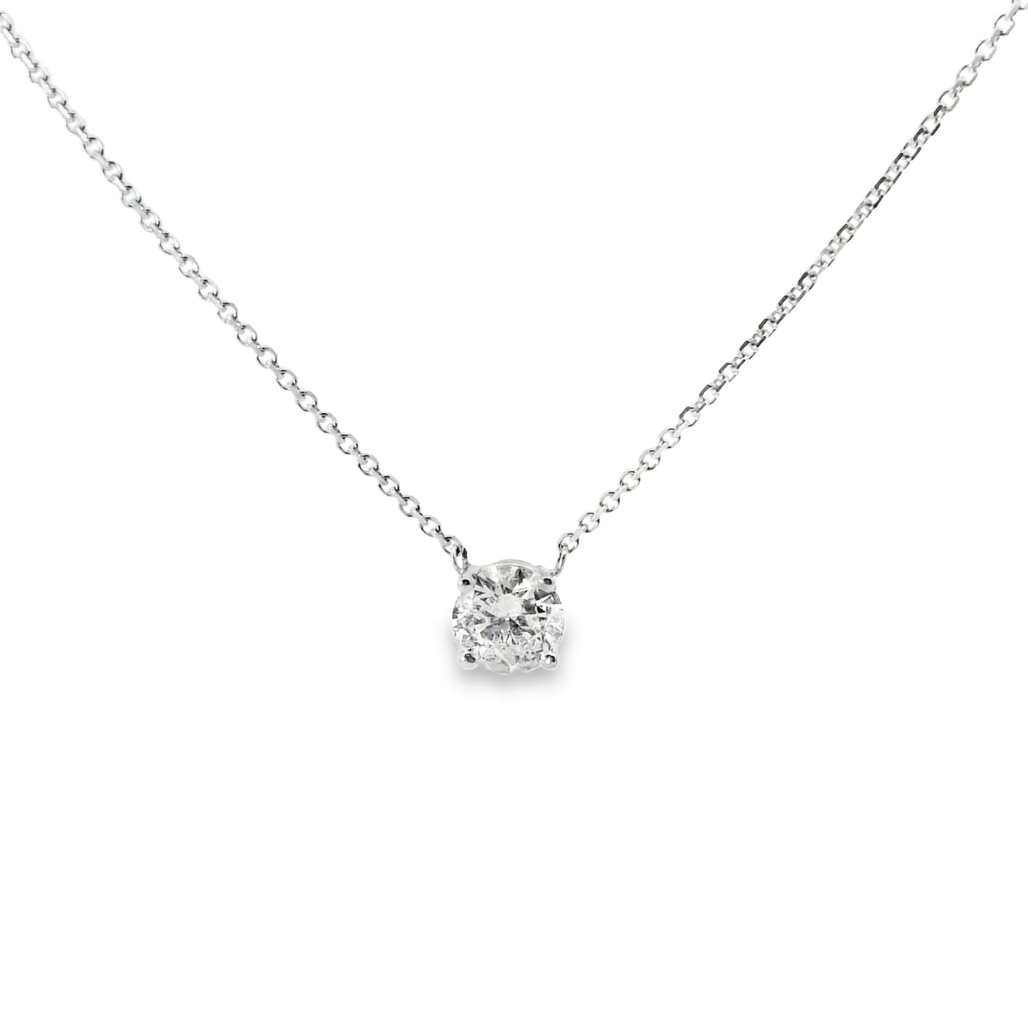14K White Gold 2ct Diamond Pendant
