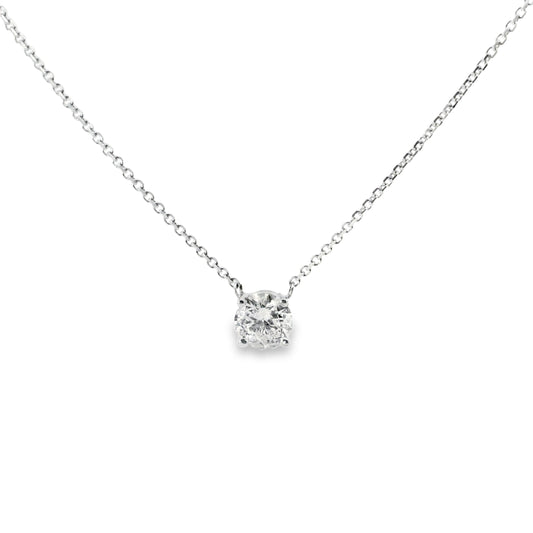 14K White Gold 2ct Diamond Pendant