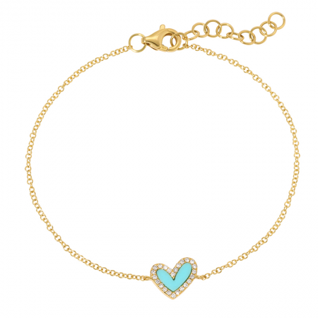 Turquoise Heart Bracelet