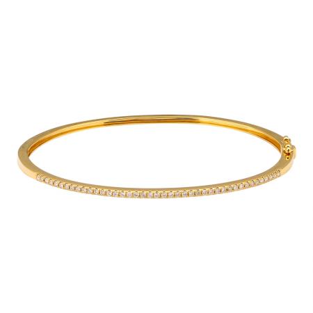 14k Yellow Gold Diamond Bangle