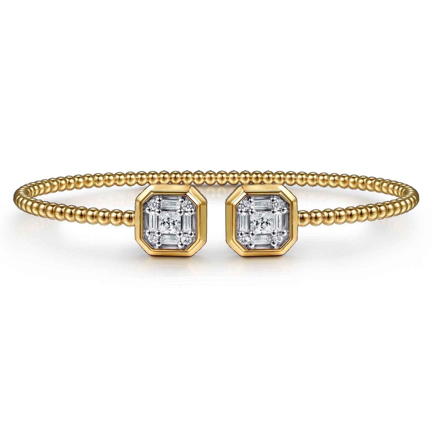 14K Yellow Gold Diamond Bangle