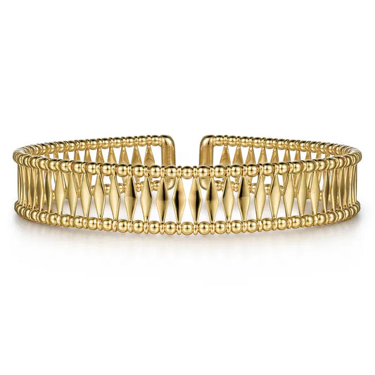 14K Yellow Gold Bujukan Cuff Bracelet