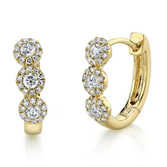 Diamond Huggie Earrings