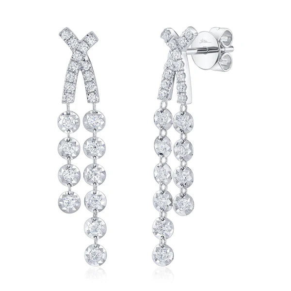 .59ct White Gold Diamond Earrings