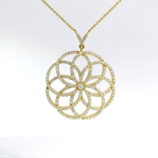 14k yellow Gold Medallion Pendant