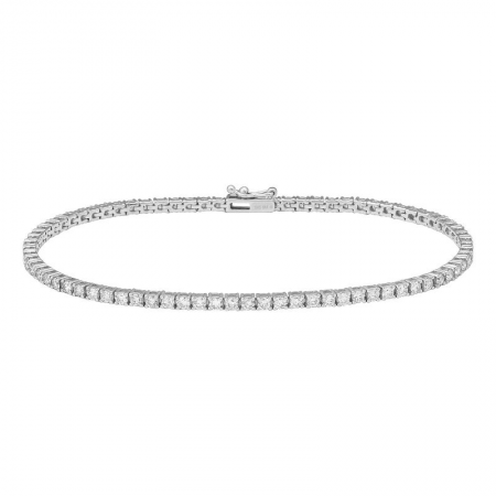 14K White Gold Tennis Bracelet