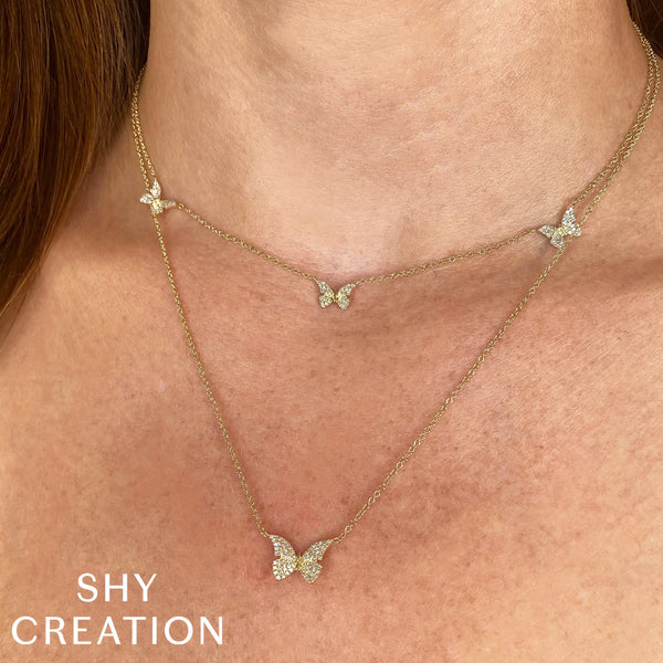 Diamond Butterfly Necklace