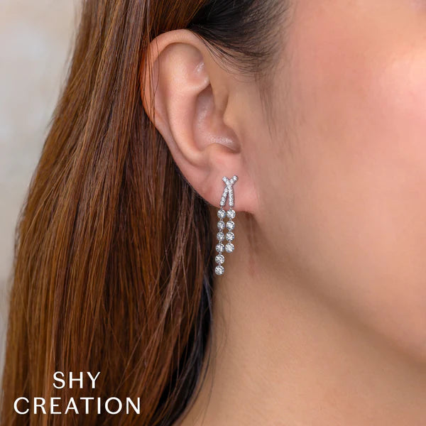.59ct White Gold Diamond Earrings