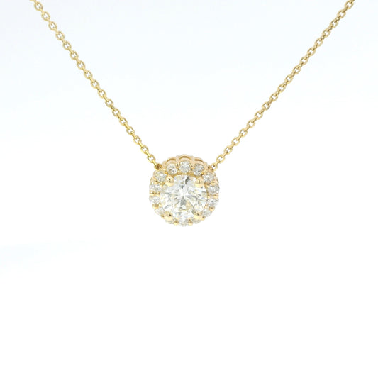 Yellow Gold Halo Pendant