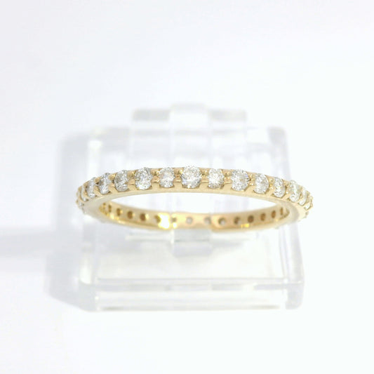 Yellow Gold Eternity Band With .02ct Round Diamonds