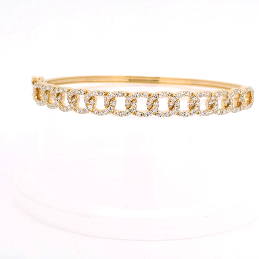 14K Yellow Gold Oval Link Bangle