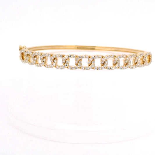 14K Yellow Gold Oval Link Bangle