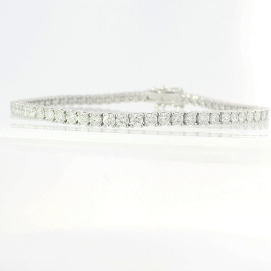 White Gold 4.00ct 4-Prong Tennis Bracelet